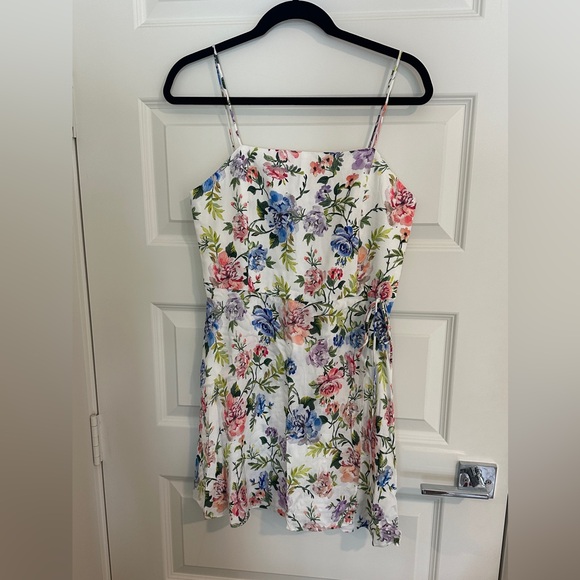 NWT Alice and Olivia Trixie Floral-Print Sleeveless Mini Dress - Picture 5 of 6
